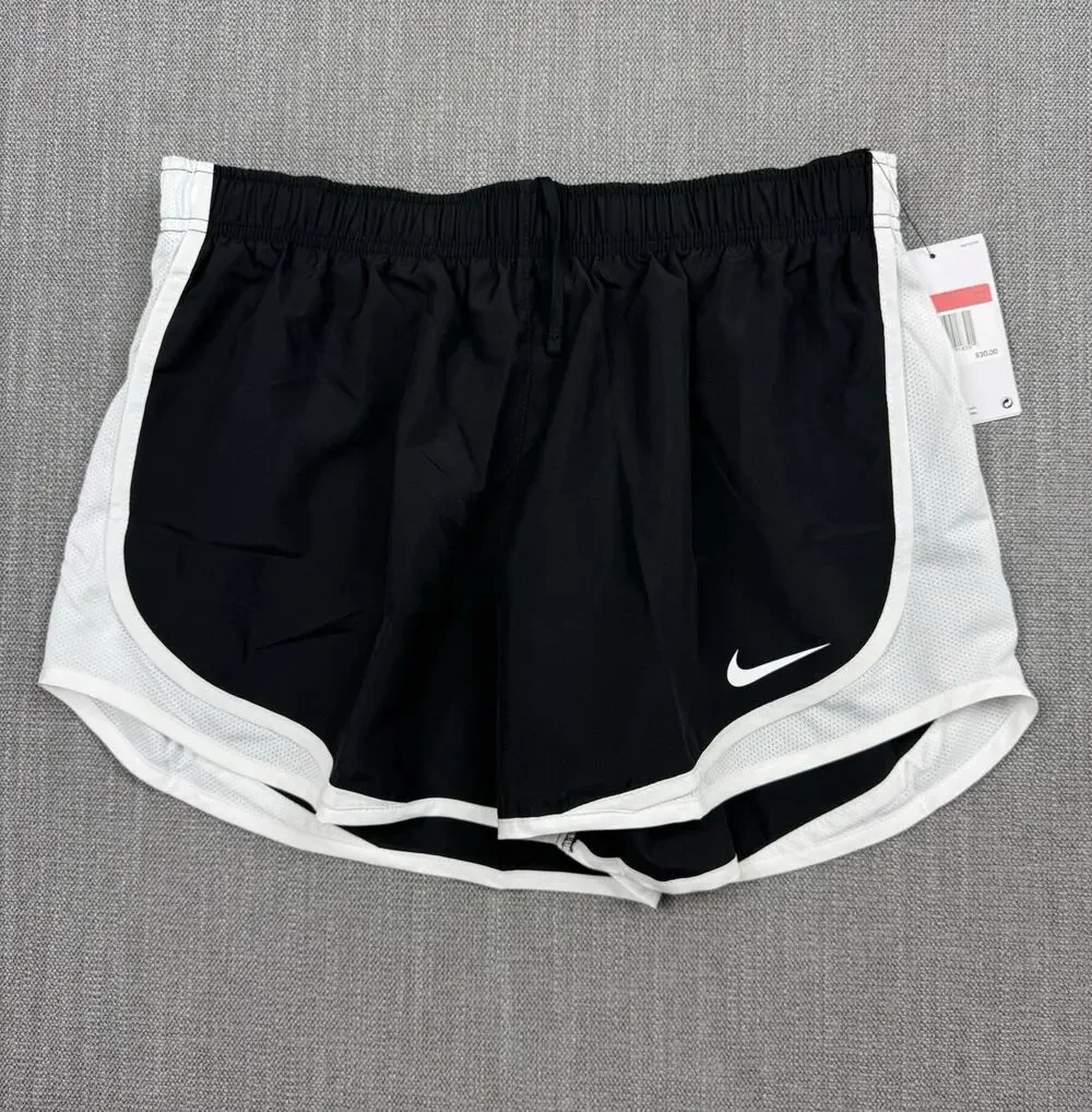 Nike Dri-FIT Women’s Running Shorts Black White Lined Size Large NWT
